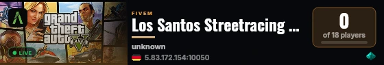 Los Santos Streetracing Projectname StreetKings live status badge