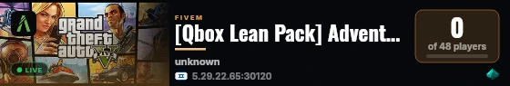 [Qbox Lean Pack] Adventure RP live status badge
