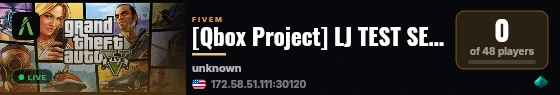 [Qbox Project] LJ TEST SERVER live status badge