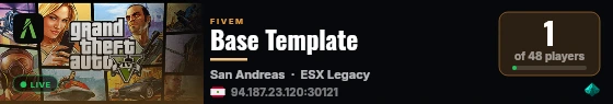 Base Template live status badge