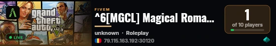 ^6[MGCL] Magical Romania Roleplay live status badge