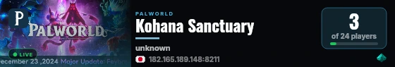 Kohana Sanctuary live status badge