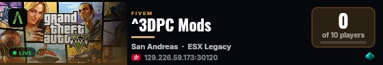 ^3DPC Mods live status badge