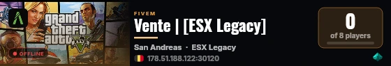 Vente | [ESX Legacy] live status badge