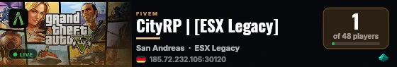 CityRP | [ESX Legacy] live status badge