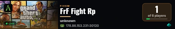FrF Fight Rp live status badge