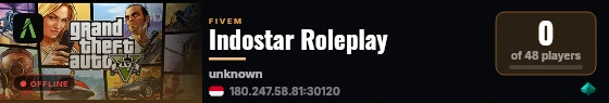 Indostar Roleplay live status badge