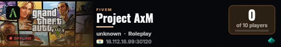 Project AxM live status badge