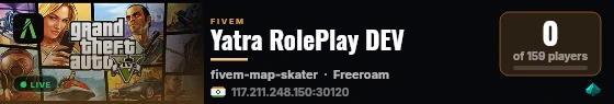 Yatra RolePlay DEV live status badge