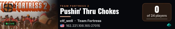 Pushin' Thru Chokes live status badge