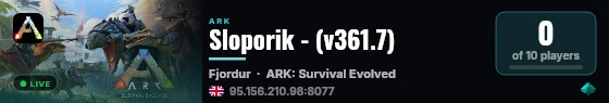 Sloporik - (v361.7) live status badge