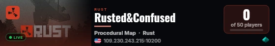 Rusted&Confused live status badge