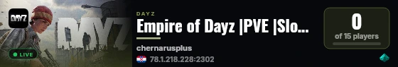 Empire of Dayz |PVE |Slow zomb |unl.stamina| expansion live status badge