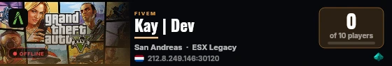 Kay | Dev  live status badge