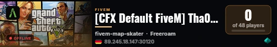 [CFX Default FiveM] Tha0ne live status badge