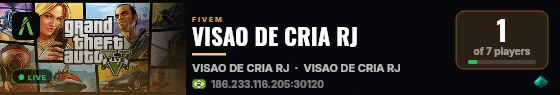 VISAO DE CRIA RJ live status badge