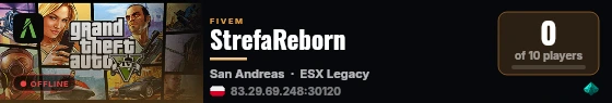 StrefaReborn live status badge
