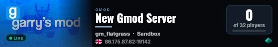 New Gmod Server live status badge