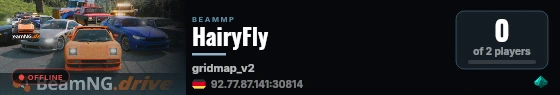 HairyFly live status badge