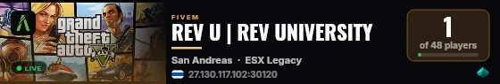 REV U | REV UNIVERSITY live status badge