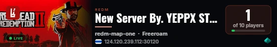 New Server By. YEPPX STUDIO live status badge