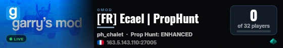 [FR] Ecael | PropHunt live status badge