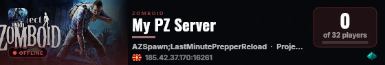 My PZ Server live status badge
