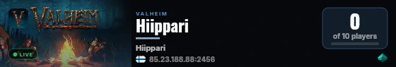 Hiippari live status badge