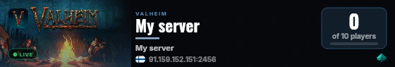 My server live status badge