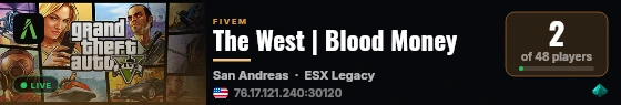 The West | Blood Money live status badge