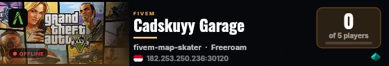 Cadskuyy Garage live status badge