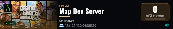 Map Dev Server live status badge