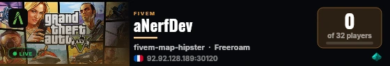 aNerfDev live status badge