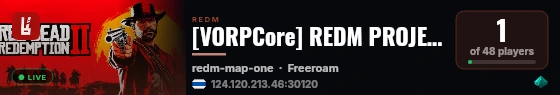 [VORPCore] REDM PROJECT SURVI live status badge