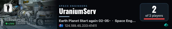 UraniumServ live status badge