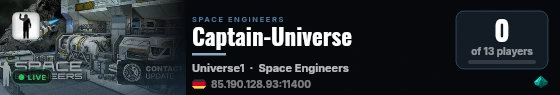 Captain-Universe live status badge