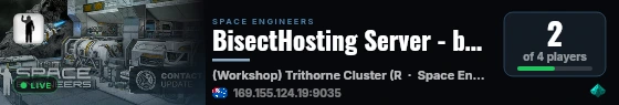 BisectHosting Server - bcb014b5 live status badge
