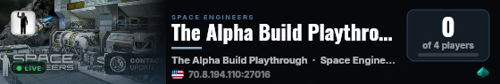 The Alpha Build Playthrough live status badge