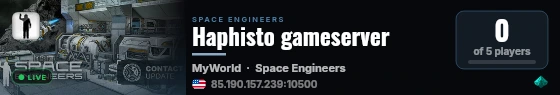 Haphisto gameserver live status badge