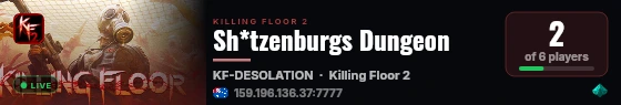 Sh*tzenburgs Dungeon live status badge