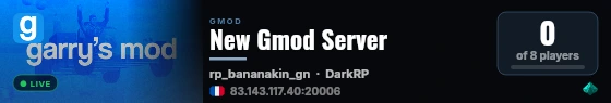 New Gmod Server live status badge