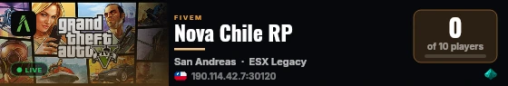 Nova Chile RP live status badge