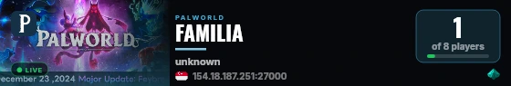 FAMILIA live status badge