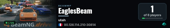 EaglesBeam live status badge
