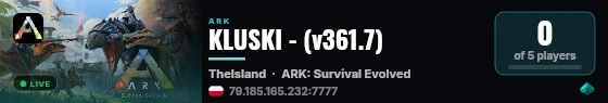 KLUSKI - (v361.7) live status badge