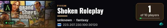 Shoken Roleplay live status badge
