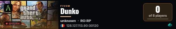 Dunko live status badge
