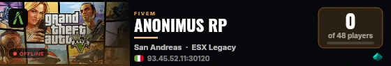 ANONIMUS RP live status badge