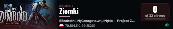 Ziomki live status badge