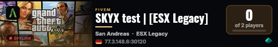 SKYX test | [ESX Legacy] live status badge